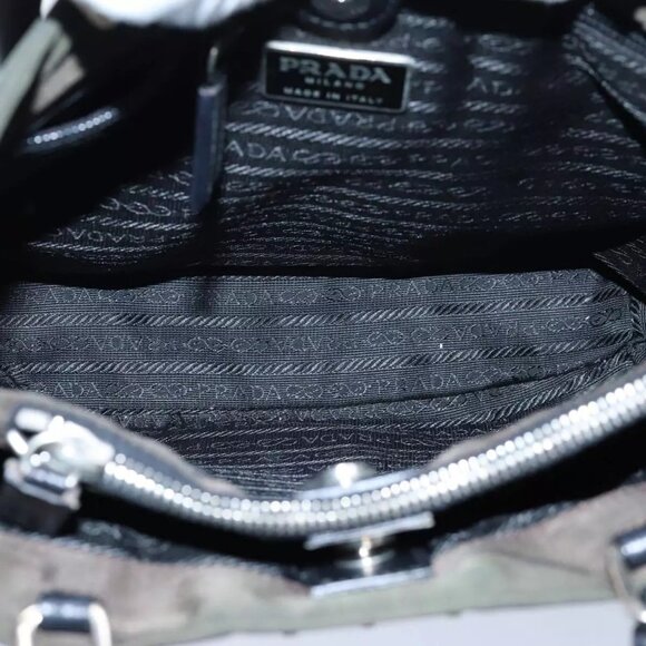 PRADA Hand Bag Nylon Khaki - Picture 9 of 16